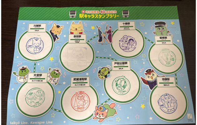 埼京線開業40周年記念「駅キャラスタンプラリー」　限定グッズ