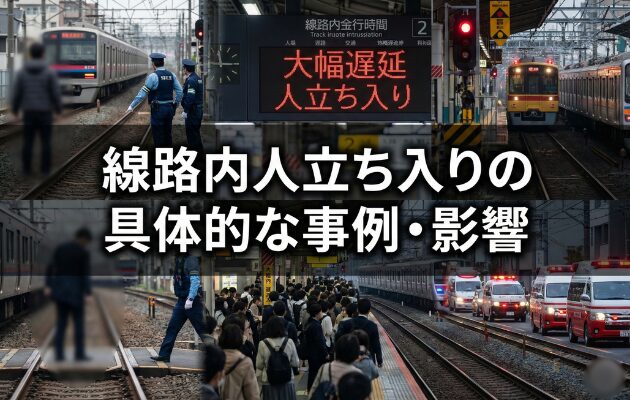 線路内人立ち入りとは、「線路内に人がいる状態」を意味する鉄道用語です。元電車運転士が具体的な事例や罰則・賠償・対応方法を解説。