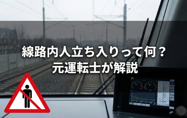 線路内人立ち入りとは、「線路内に人がいる状態」を意味する鉄道用語です。元電車運転士が具体的な事例や罰則・賠償・対応方法を解説。
