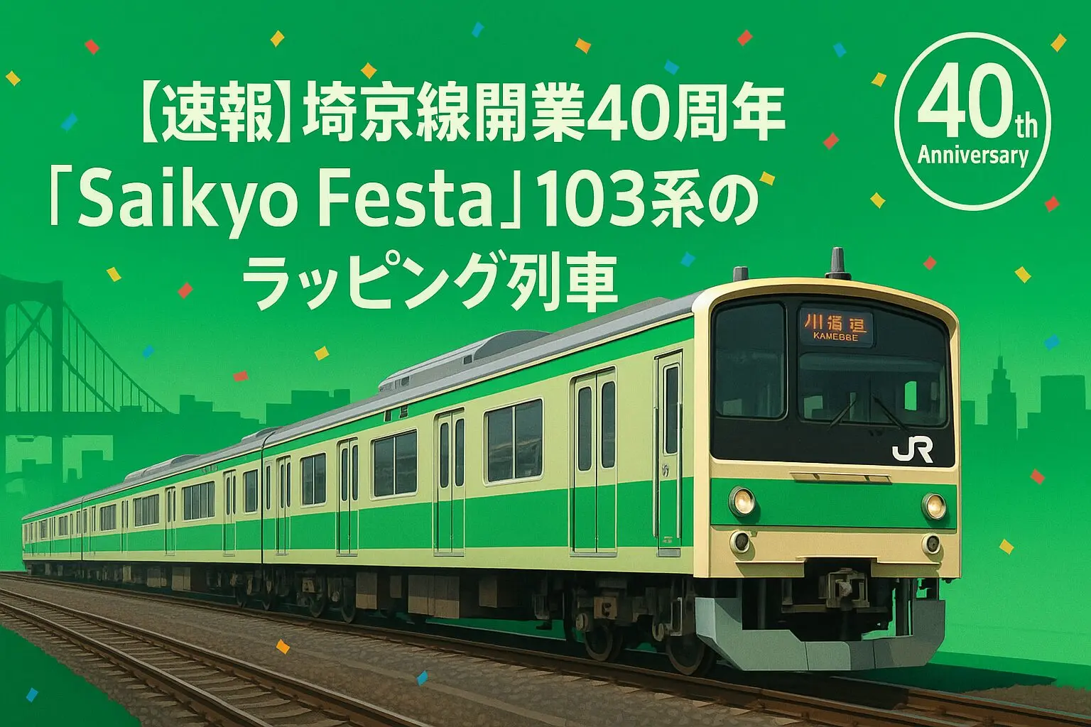埼京線開業40周年記念「Saikyo Festa」103系ラッピング列車運行！ | 鉄ナビ
