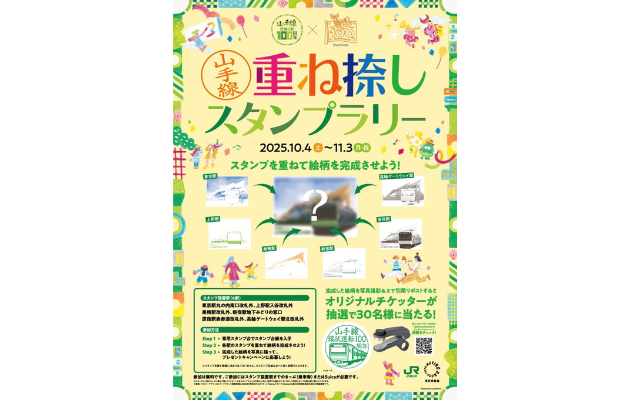つながる山手線フェスの山手線100周年イベント「山手線重ね捺しスタンプラリー」。元駅員が回り方・所要時間・設置場所を解説。