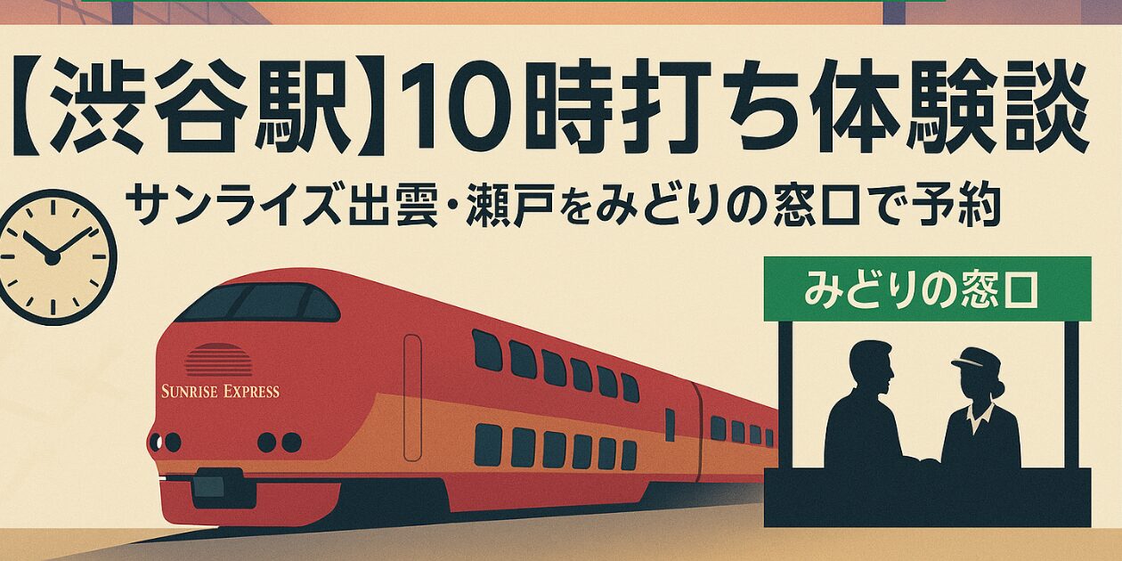 【渋谷駅】10時打ち体験談｜サンライズ出雲・瀬戸をみどりの窓口で予約
