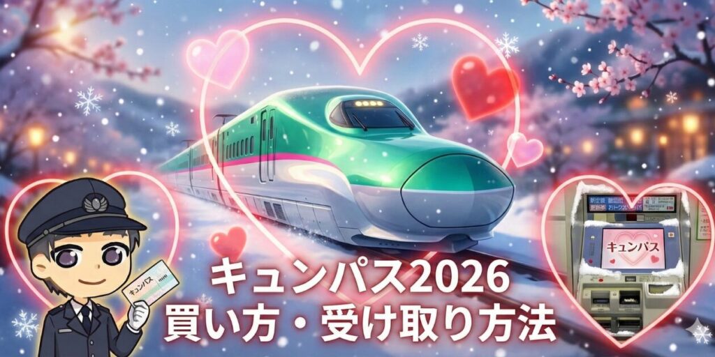 【キュンパス2026の買い方は？】えきねっと登録・受け取り・指定席予約の方法も解説！