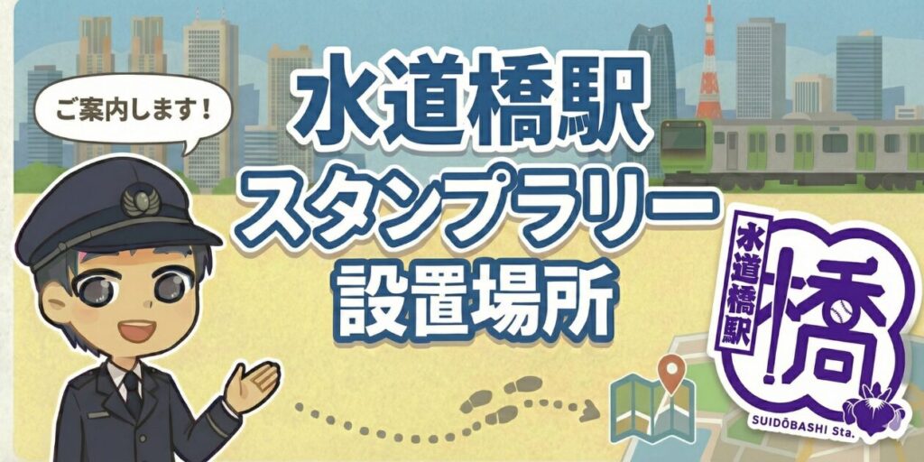 水道橋駅のスタンプラリー設置場所は？エキタグ(デジタル)スタンプ収集！
