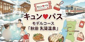 【乳頭温泉の混浴】胸キュンパスモデルコース 秋田観光スポット編