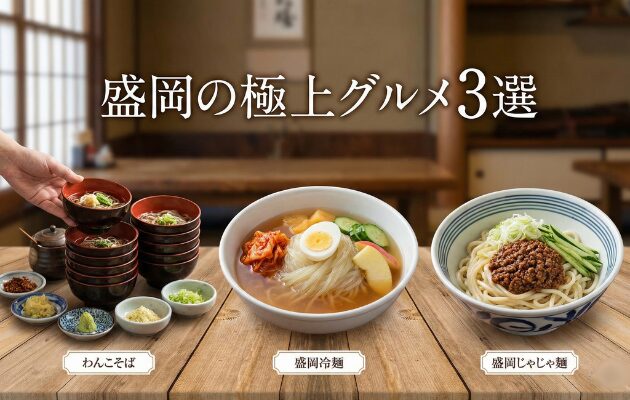盛岡の極上グルメ3選わんこそば

盛岡冷麺

盛岡じゃじゃ麺「日帰りのキュンパス極上旅」シリーズの盛岡モデルコース編。元鉄道員が穴場の指定席を取る裏ワザも伝授。