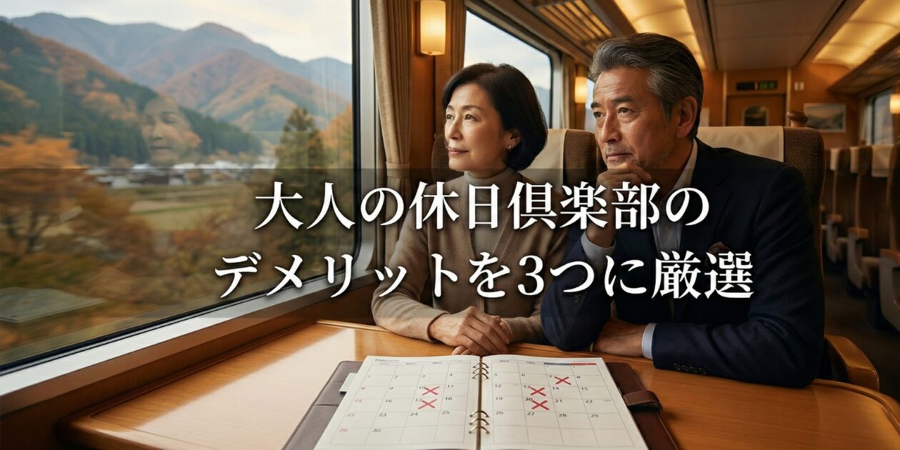 元駅員が大人の休日倶楽部のデメリットを3つに厳選。ずるいと言われるほどオトクな理由も解説します。