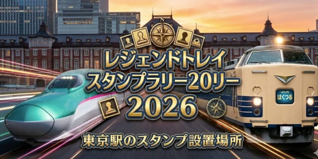 東京駅のレジェンドトレインスタンプラリー2026の設置場所は「丸の内南口改札」を出て左です。元駅員が行き方を解説。
