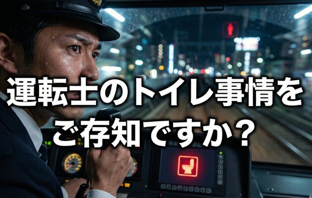 電車の運転士のトイレ事情とは？元電車運転士が体験談をもとにトレイのタイミングや体調管理方法を解説。