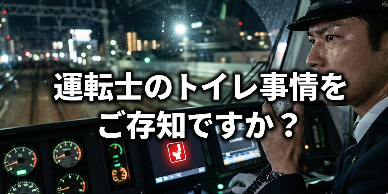 電車の運転士のトイレ事情とは？元電車運転士が体験談をもとにトレイのタイミングや体調管理方法を解説。