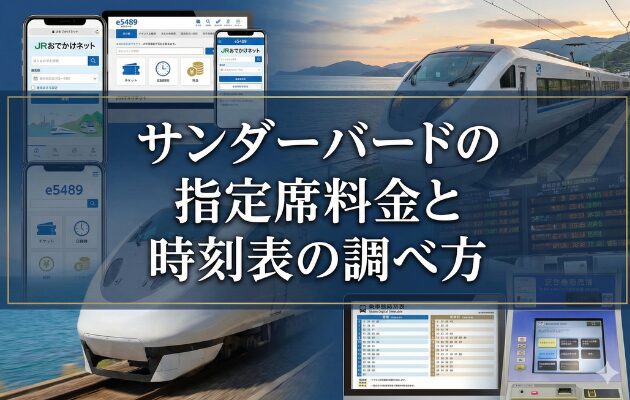 サンダーバードの指定席料金と時刻表の調べ方
