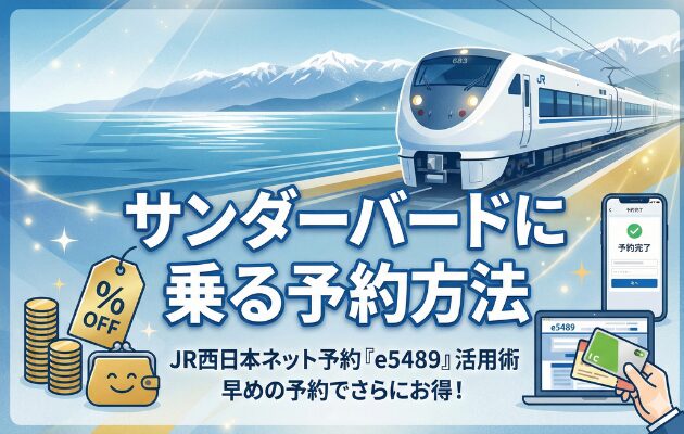 サンダーバードに安くお得に乗る予約方法