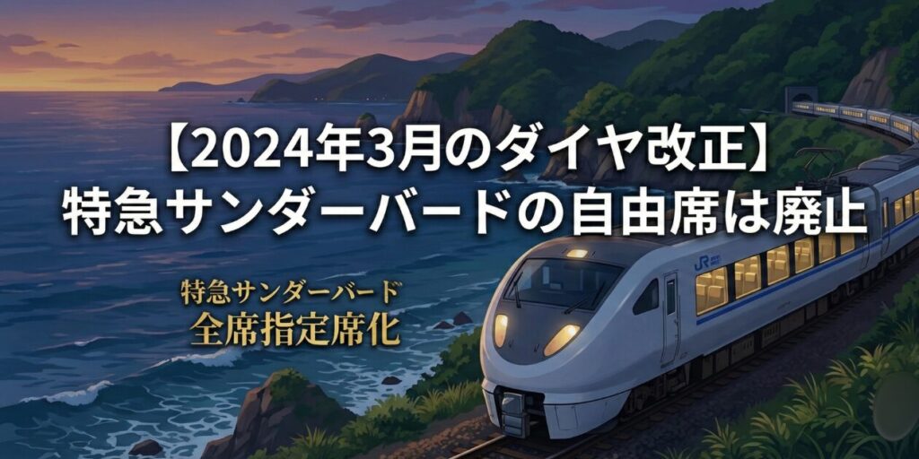 特急サンダーバードの自由席は廃止されました！元駅員がお得な指定席の予約方法や、乗り遅れた時の対処法を徹底解説します。