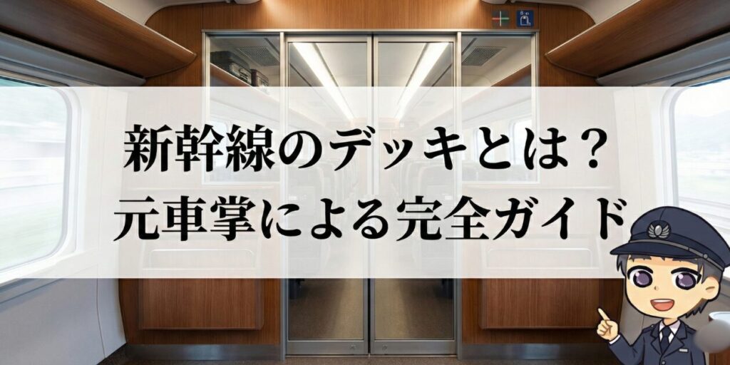 アイキャッチ画像　新幹線のデッキとは？