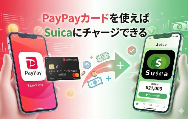PayPayカードを使えばSuicaにチャージできる