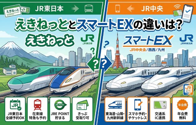 えきねっととスマートEXの違いは何ですか？