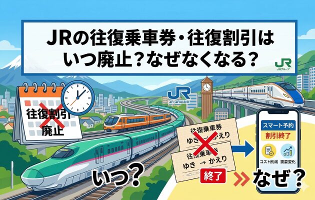 JRの往復乗車券・往復割引はいつ廃止？なぜなくなる？