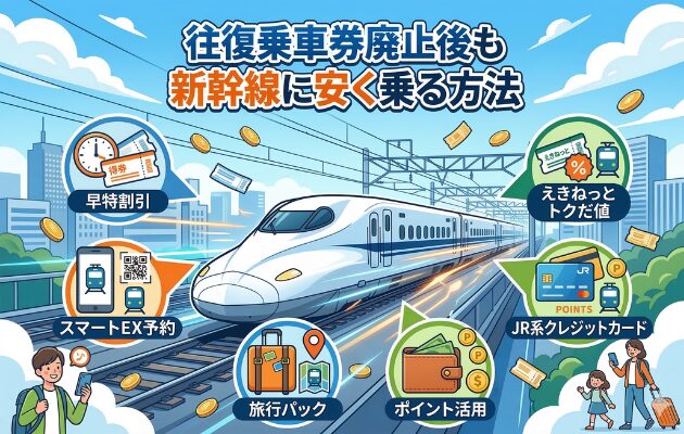 往復乗車券廃止後も新幹線に安く乗る方法