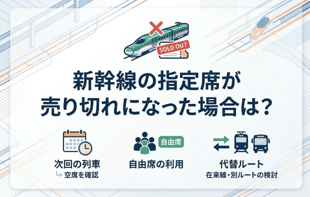 新幹線の指定席が売り切れになった場合は？