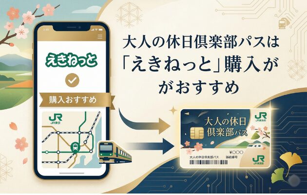 大人の休日倶楽部パスは「えきねっと」購入がおすすめ