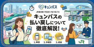 キュンパス払い戻し・キャンセルの手数料と期限を鉄道専門家が解説!発券前後の違いや遅延対応など、損しない手順を完全網羅。