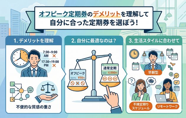 まとめ:オフピーク定期券のデメリットを理解して自分に合った定期券を選ぼう!