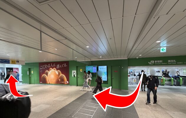 新宿駅のコナンスタンプラリー2026設置場所　毛利蘭