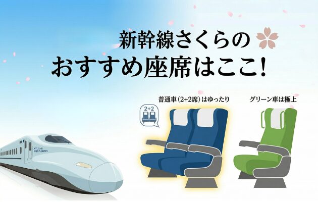 新幹線さくらの座席のイラスト