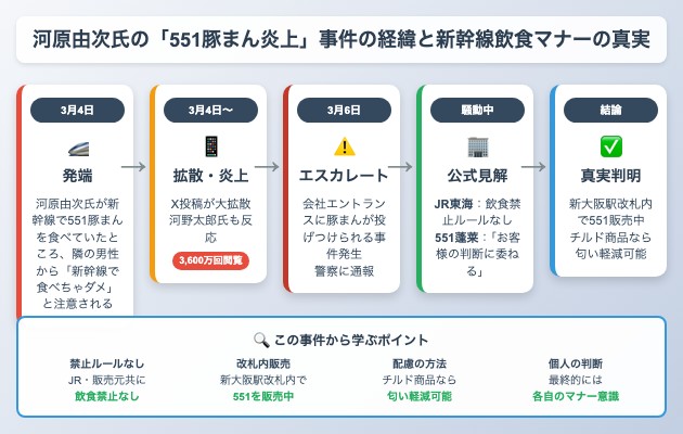 551豚まん炎上と新幹線飲食マナーの図解
