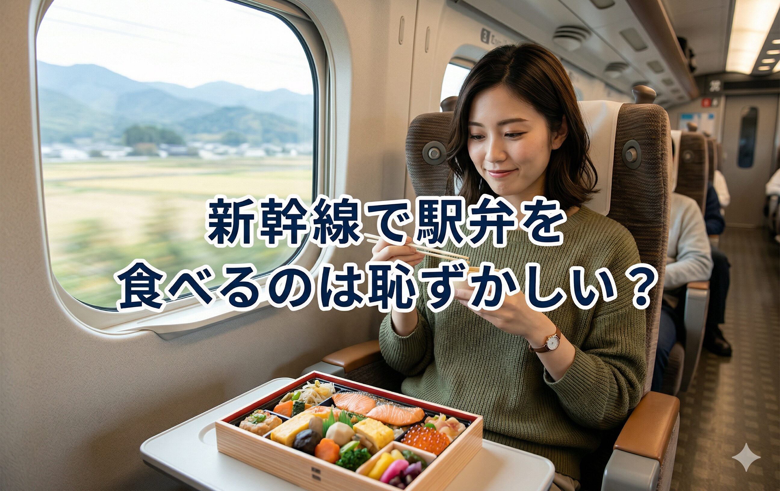 新幹線で駅弁を食べるのは恥ずかしい？