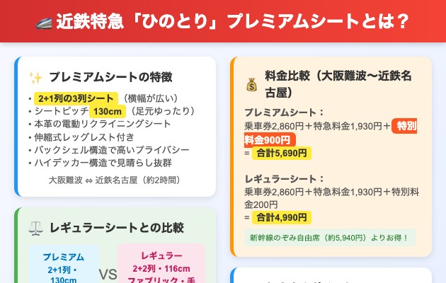 ひのとりのプレミアムシートとは?の図解