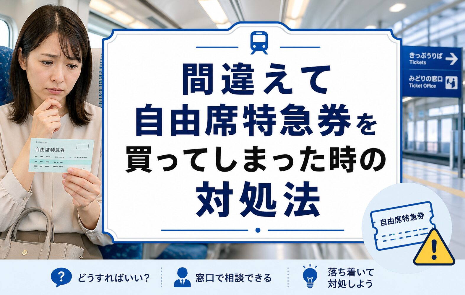 間違えて自由席特急券を買ってしまった時の対処法