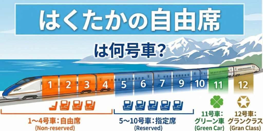 はくたか自由席のイラスト