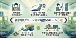 【新幹線グリーン車の暗黙のルール5選】実体験をもとに元鉄道員が徹底解説のアイキャッチ画像