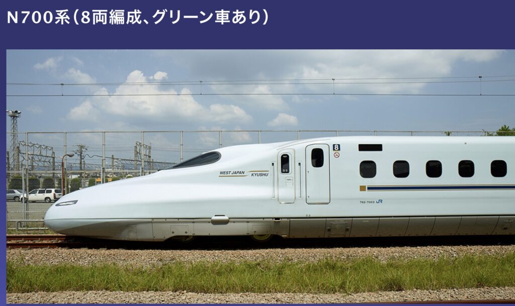 新幹線さくらN700系（8両編成、グリーン車あり）の写真