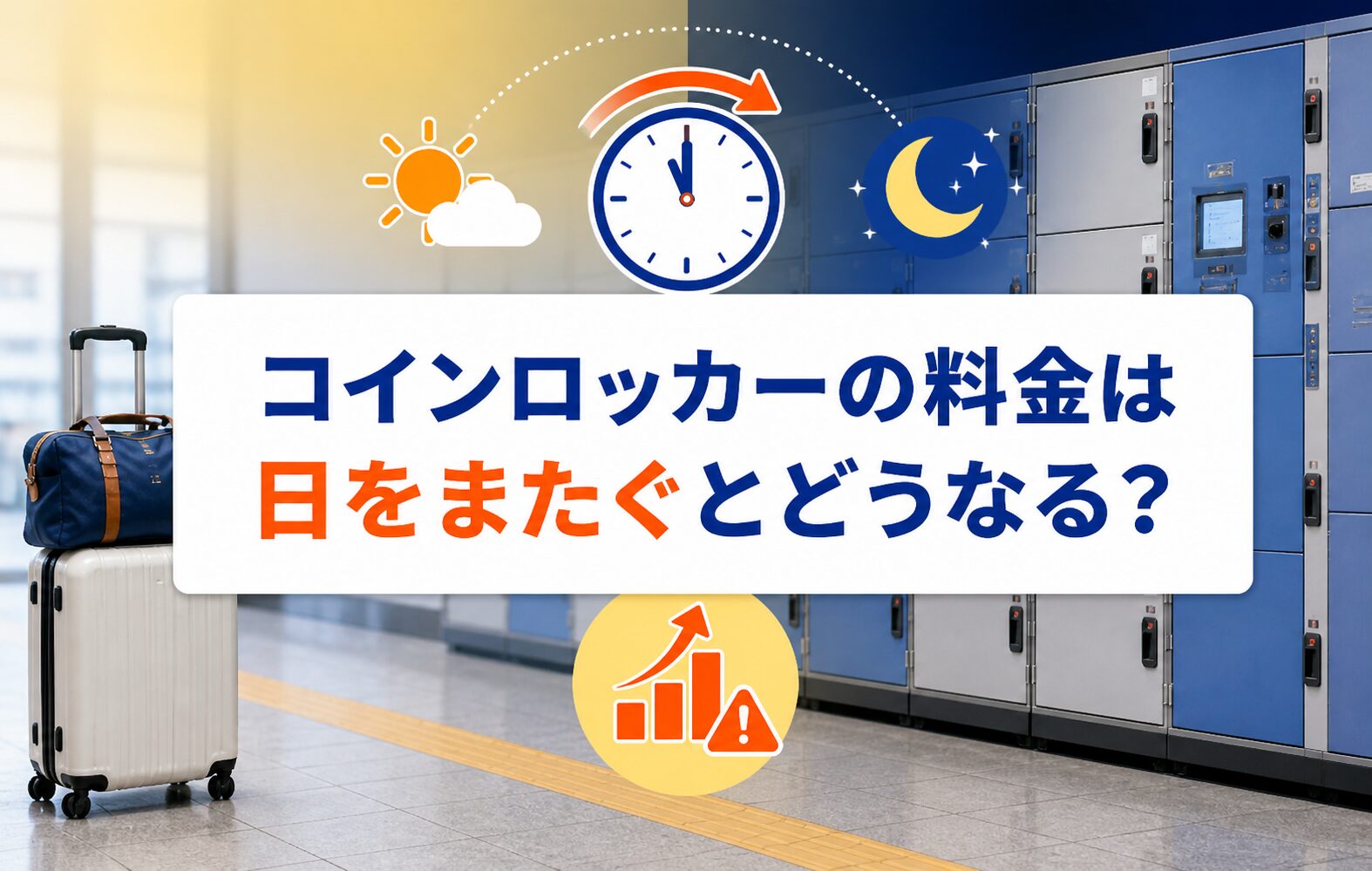 コインロッカーの料金は日をまたぐとどうなる？