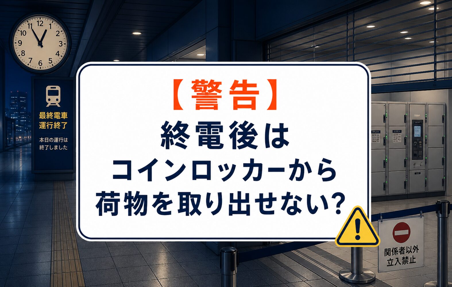 【警告】終電後はコインロッカーから荷物を取り出せない？