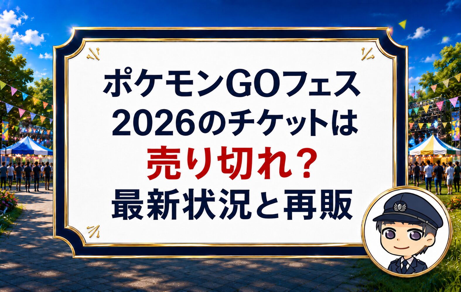 ポケモンGOフェス2026のチケットは売り切れ?最新状況と再販