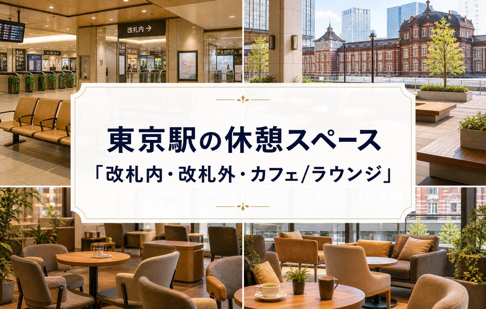 東京駅の休憩スペース「改札内・改札外・カフェ/ラウンジ」