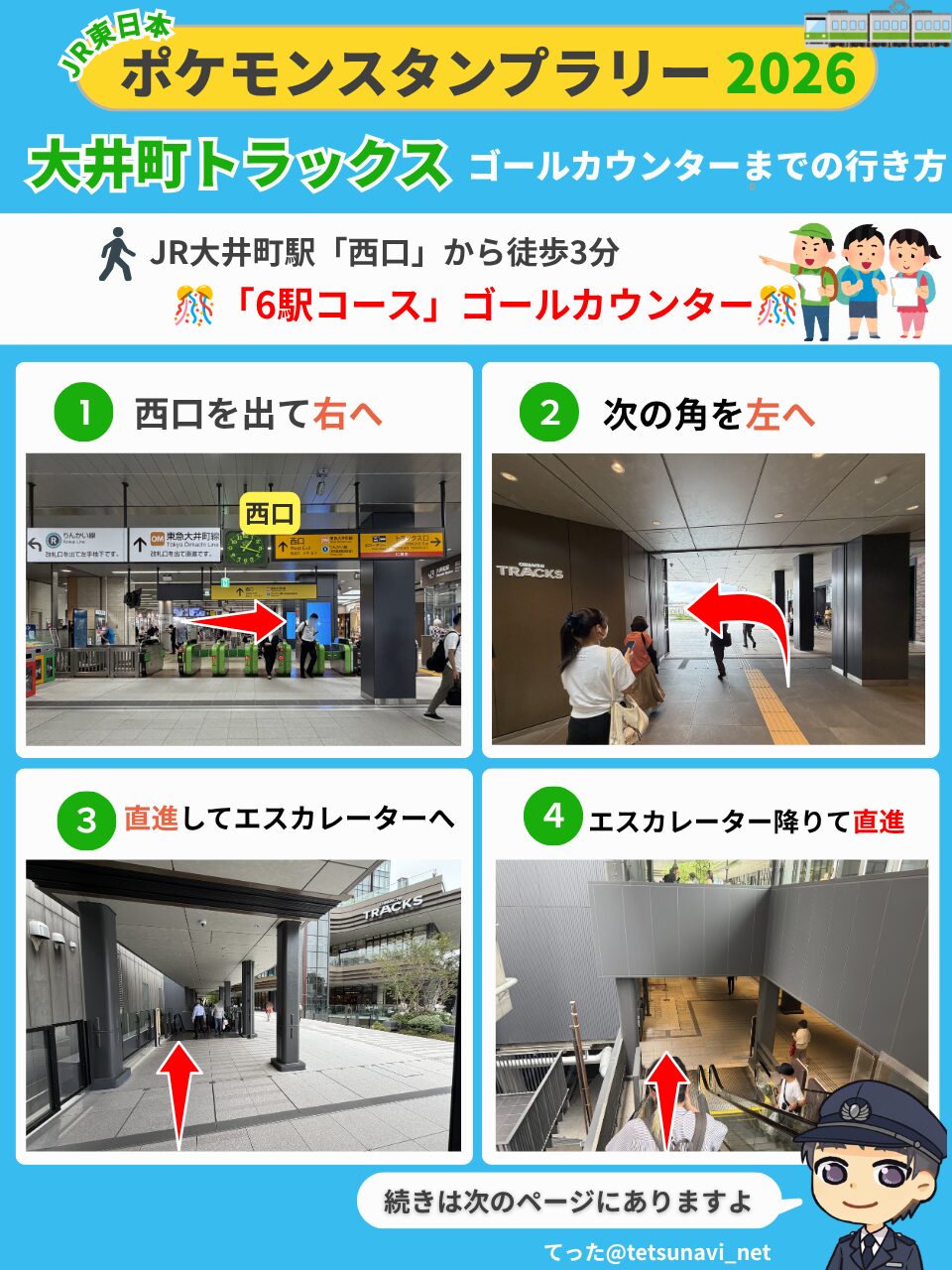 大井町駅西口からゴールカウンター(トラックス)への道順図解 その1
