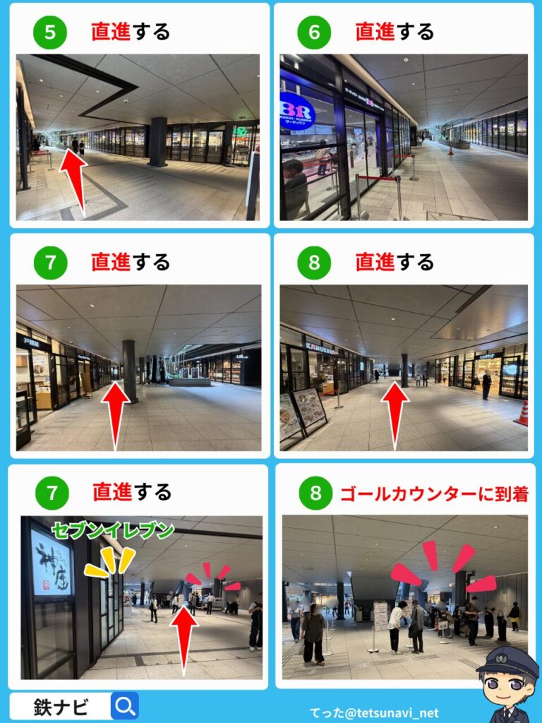 【図解】ポケモンスタンプラリー2026 大井町駅「西口」から大井町トラックス「6駅コース」景品ゴールカウンターまでの行き方の図解②